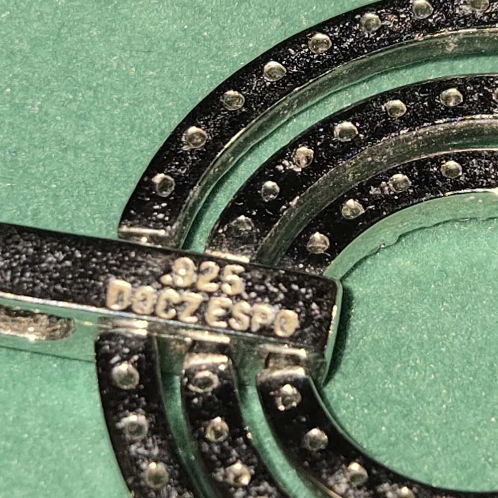 Joseph Esposito Elegant Silver Triple Circle Pendant Necklace - Picture 3 of 3